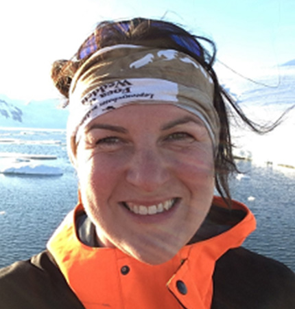 
        Laura Dance pictured in the antarctic
        