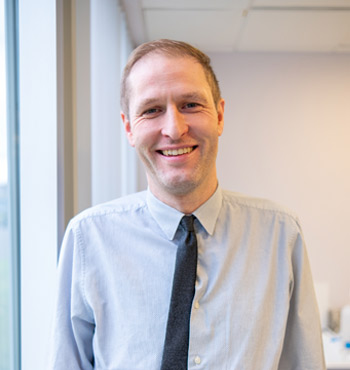 Head and shoulder shot of media and comms officer Euan Paterson