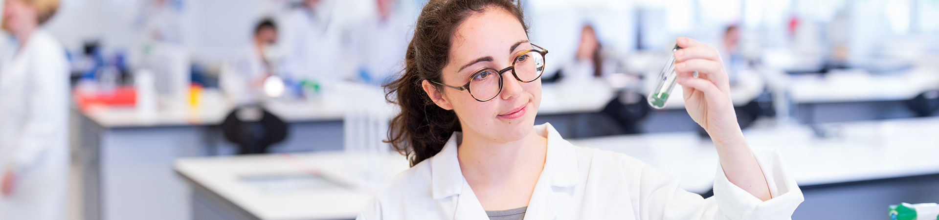 a student doing science