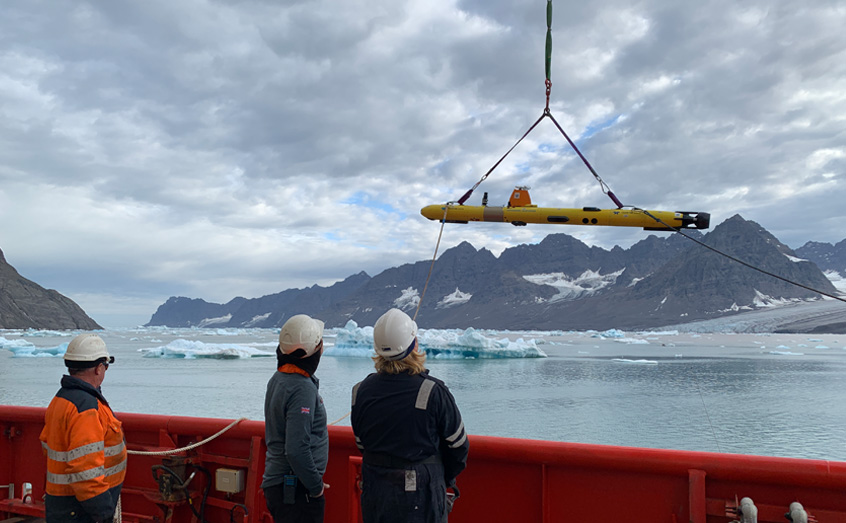 SAMS researchers will use marine robotics to help assess ice melt and ocean currents in Greenland. Photo: Lewis Drysdale/SAMS